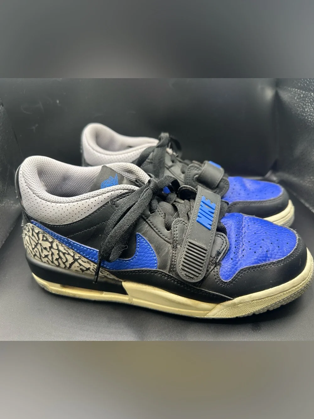 Air Jordan Legacy 312 Low GS Royal Blue Black Cement Sneakers Size 6.5y Women 8